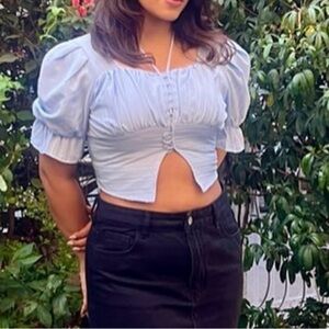 Baby Blue Women's Top